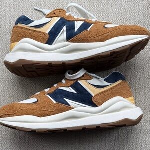 New Balance Brown and Navy Sneakers